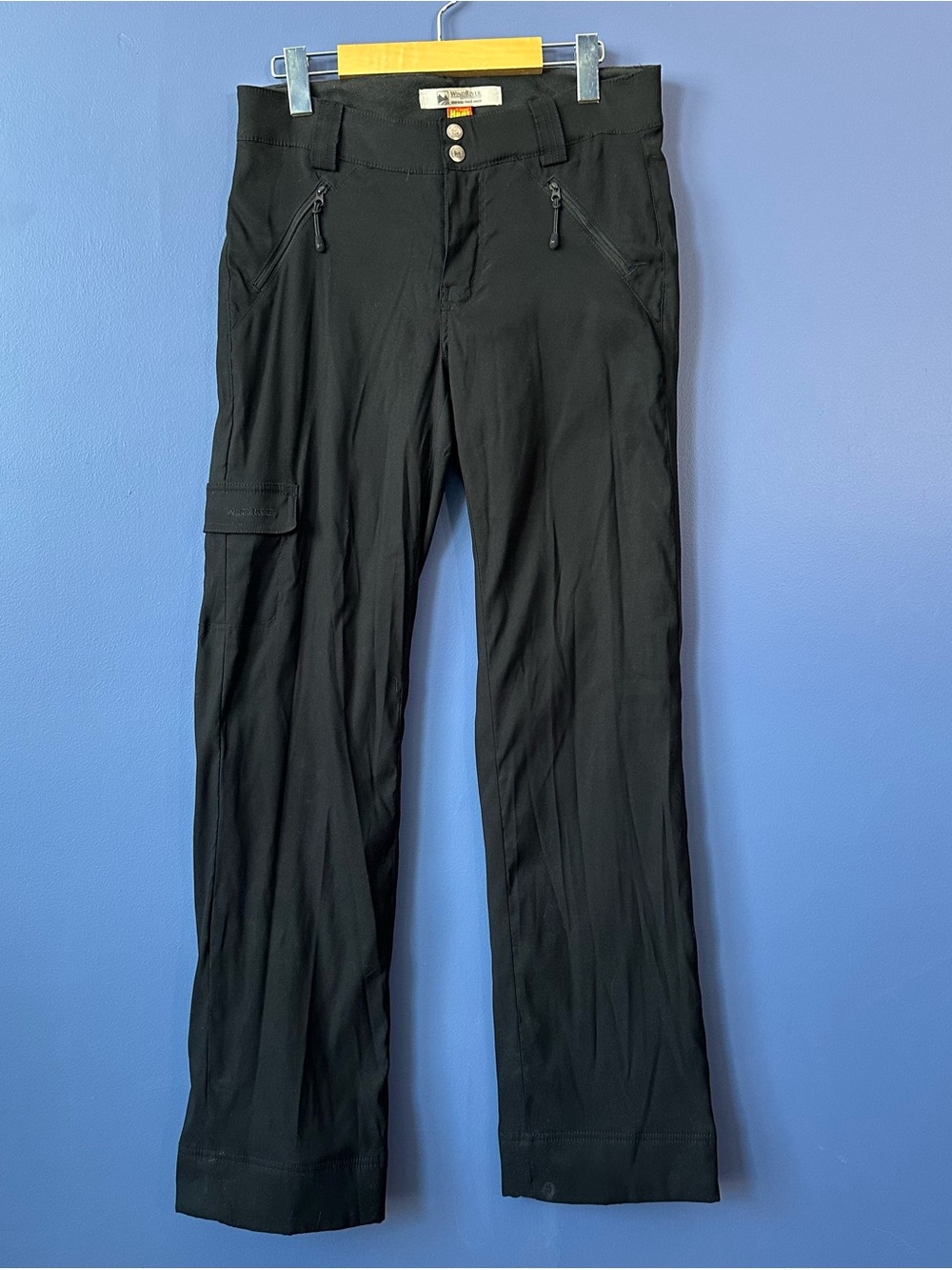 Men's Black Cargo Pants with Zip Pockets